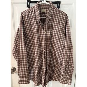 L.‎ L. Bean Men's XL Plaid Long Sleeve Button Down Shirt Dress Casual